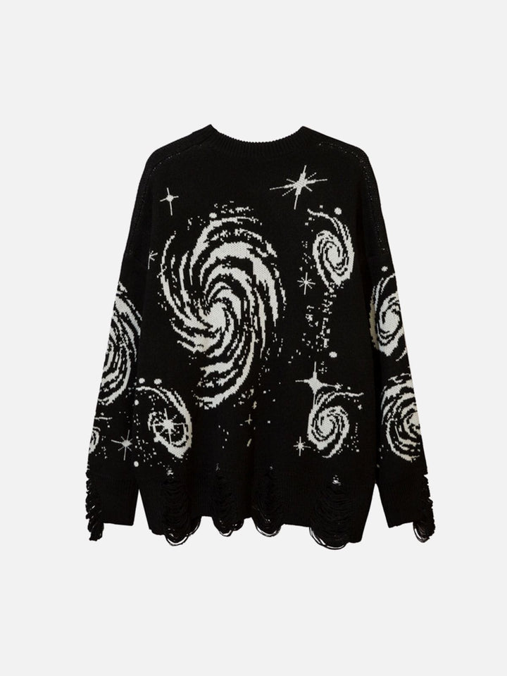 TALISHKO - Starry Night Jacquard Knit Sweater - streetwear fashion, outfit ideas - talishko.com