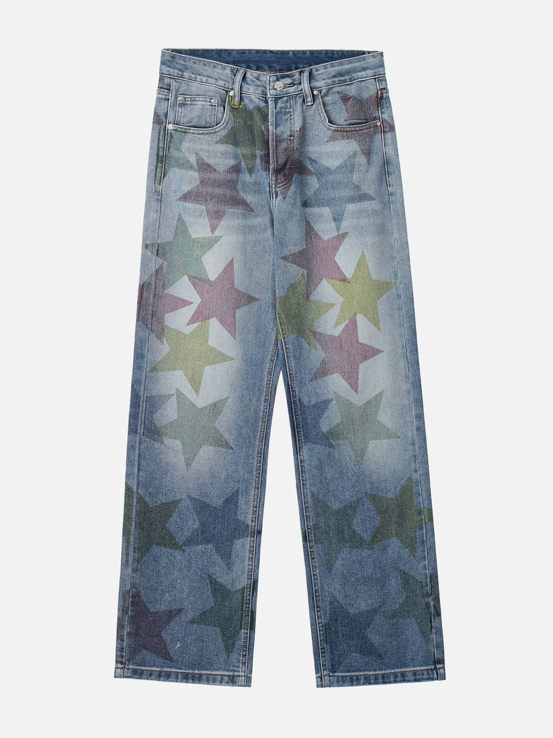 TALISHKO - Stars Print Jeans - streetwear fashion, outfit ideas - talishko.com