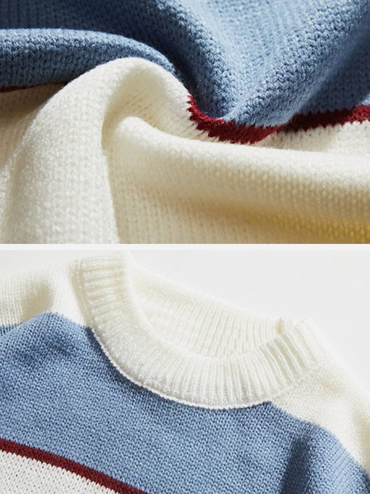 TALISHKO™ - Stitching Stripes Knit Sweater talishko.com