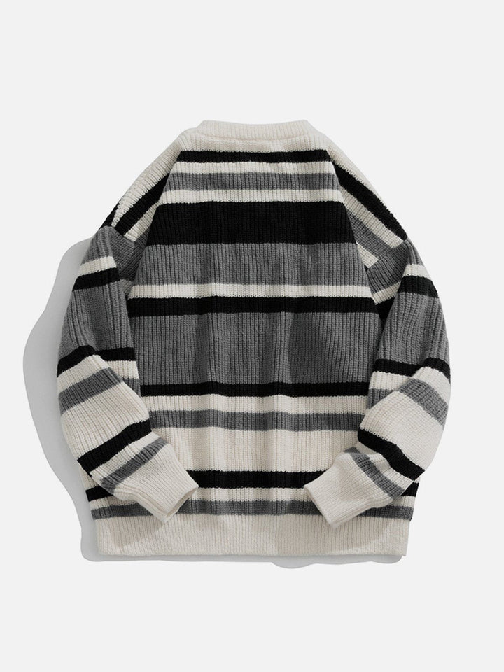 TALISHKO - Striped Color Block Sweater - streetwear fashion, outfit ideas - talishko.com