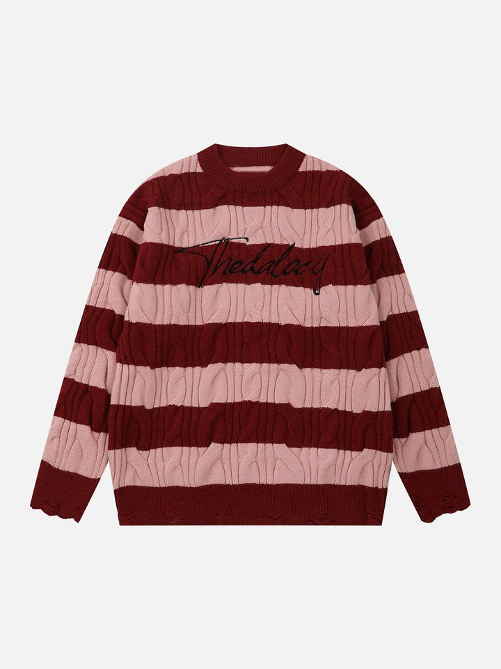 TALISHKO™ - Striped Color Blocking Sweater streetwear fashion - talishko.com