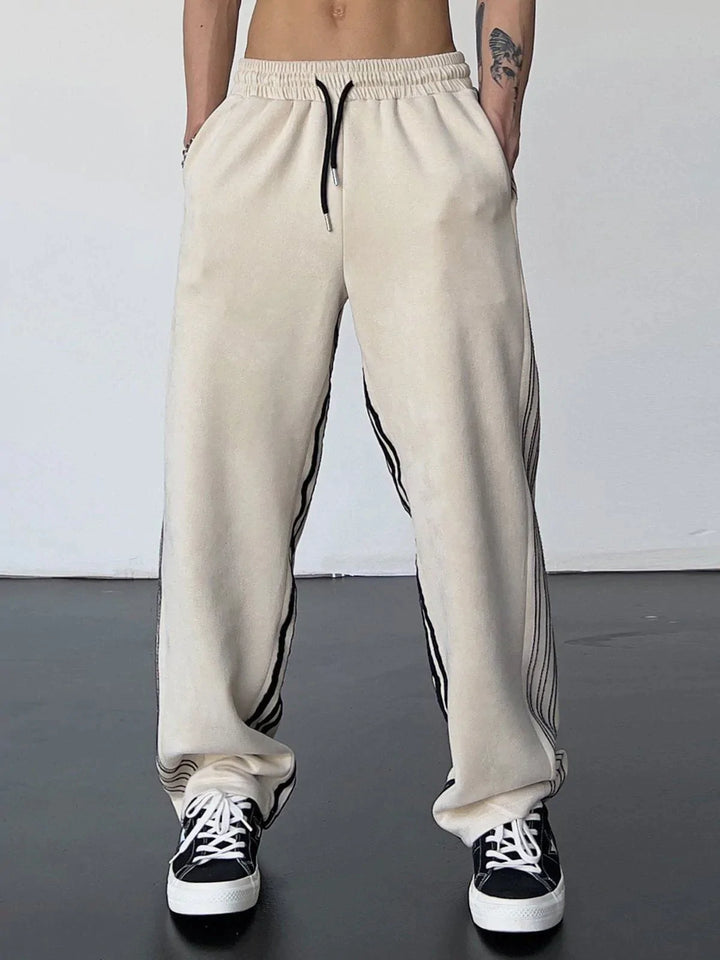 TALISHKO - Striped High Waist Sweatpants - streetwear fashion, outfit ideas - talishko.com