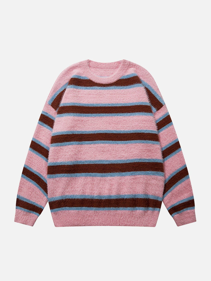TALISHKO - Striped Jacquard Sweater - streetwear fashion, outfit ideas - talishko.com