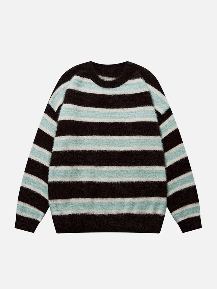 TALISHKO - Striped Jacquard Sweater - streetwear fashion, outfit ideas - talishko.com