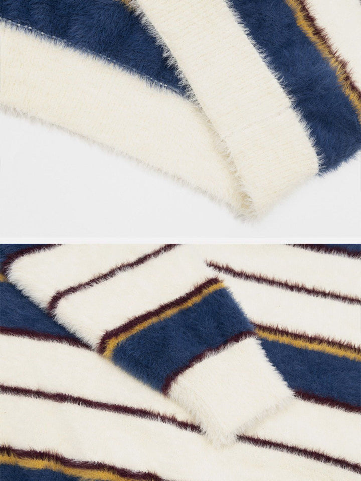 TALISHKO - Striped Knit Sweater - streetwear fashion, outfit ideas - talishko.com