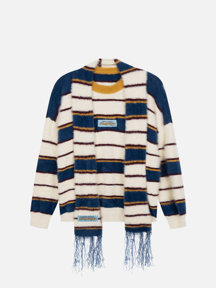TALISHKO - Striped Knit Sweater - streetwear fashion, outfit ideas - talishko.com