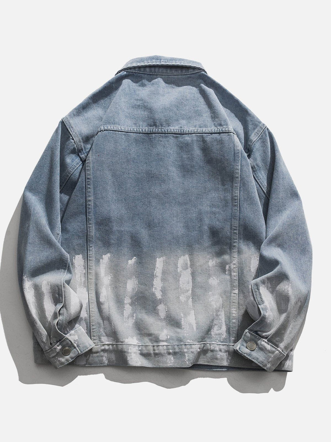 TALISHKO - Striped Washed Ombré Denim Jacket - streetwear fashion, outfit ideas - talishko.com