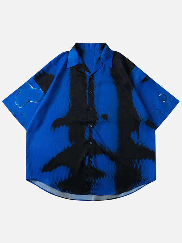 TALISHKO - Tie Dye Drop Print Short Sleeve Shirts - streetwear fashion, outfit ideas - talishko.com
