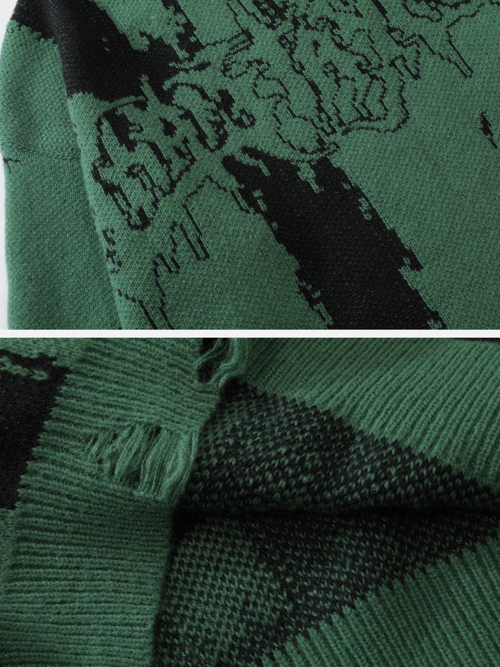 TALISHKO - Tie Dye Letter Print Sweater - streetwear fashion, outfit ideas - talishko.com