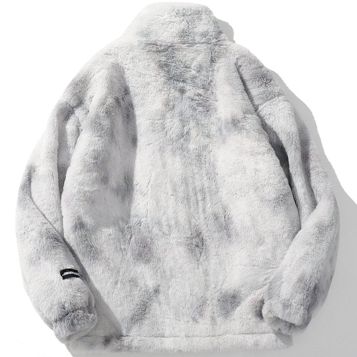 TALISHKO - Tie Dye Sherpa Winter Coat - streetwear fashion, outfit ideas - talishko.com