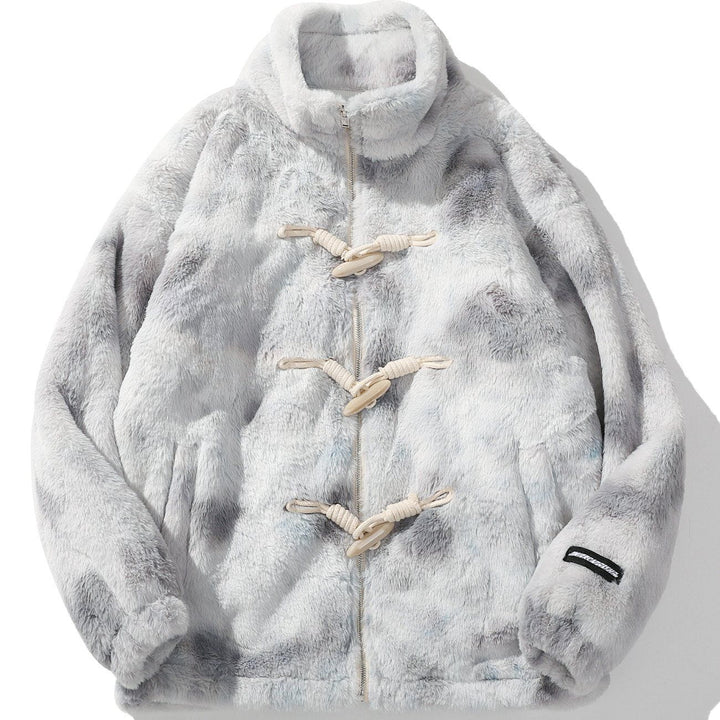 TALISHKO - Tie Dye Sherpa Winter Coat - streetwear fashion, outfit ideas - talishko.com