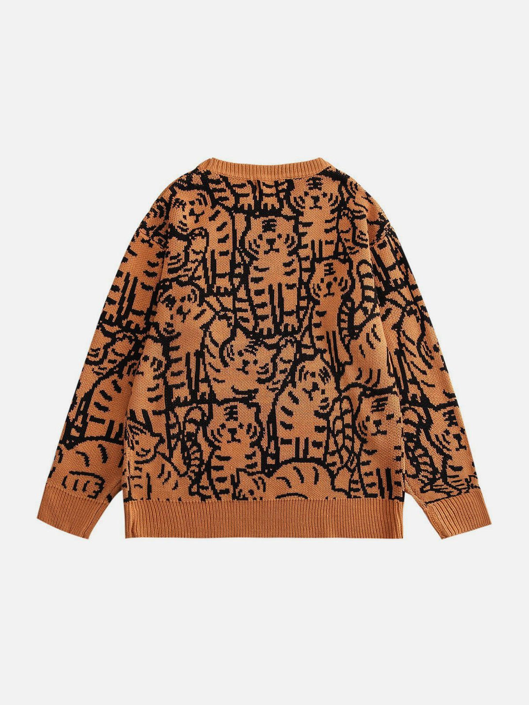 TALISHKO - Tiger Pattern Knit Sweater - streetwear fashion, outfit ideas - talishko.com