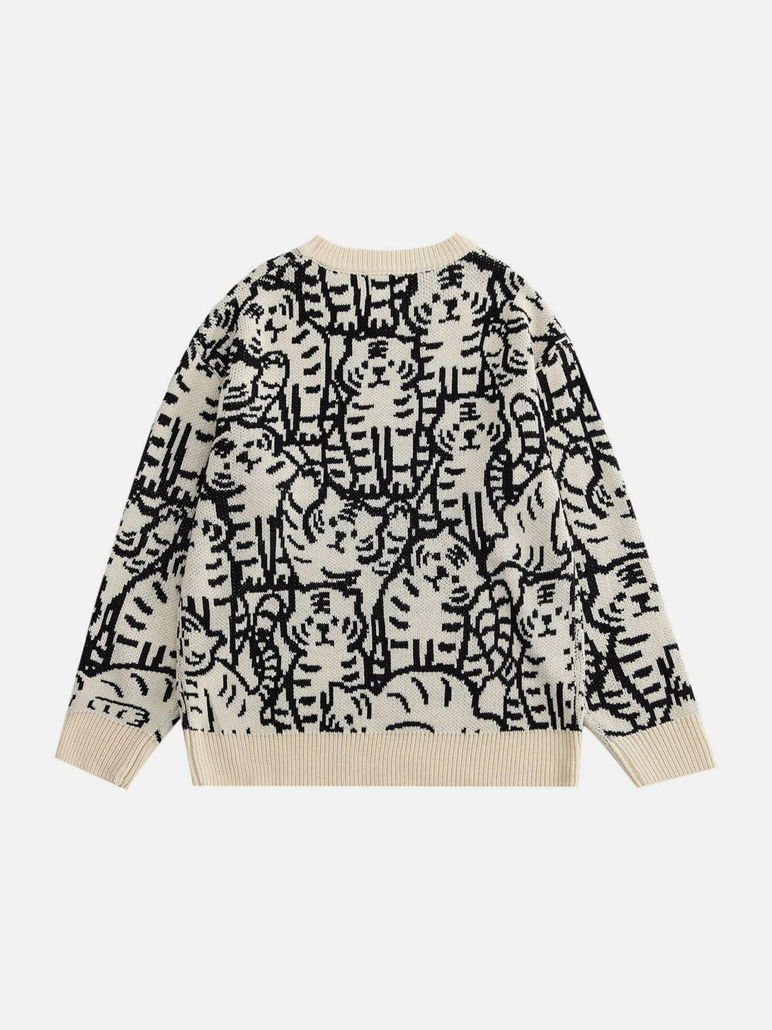 TALISHKO - Tiger Pattern Knit Sweater - streetwear fashion, outfit ideas - talishko.com