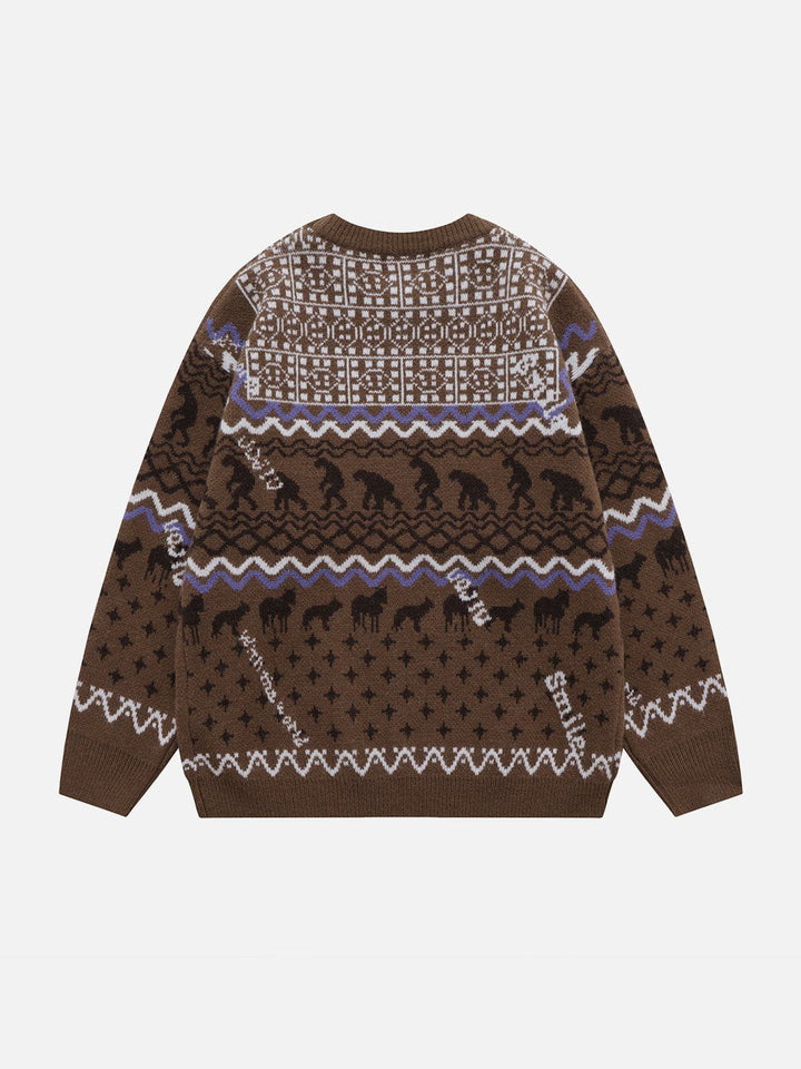 TALISHKO - Tribal Retro Knitted Sweater - streetwear fashion, outfit ideas - talishko.com