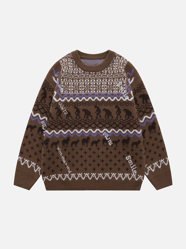 TALISHKO - Tribal Retro Knitted Sweater - streetwear fashion, outfit ideas - talishko.com