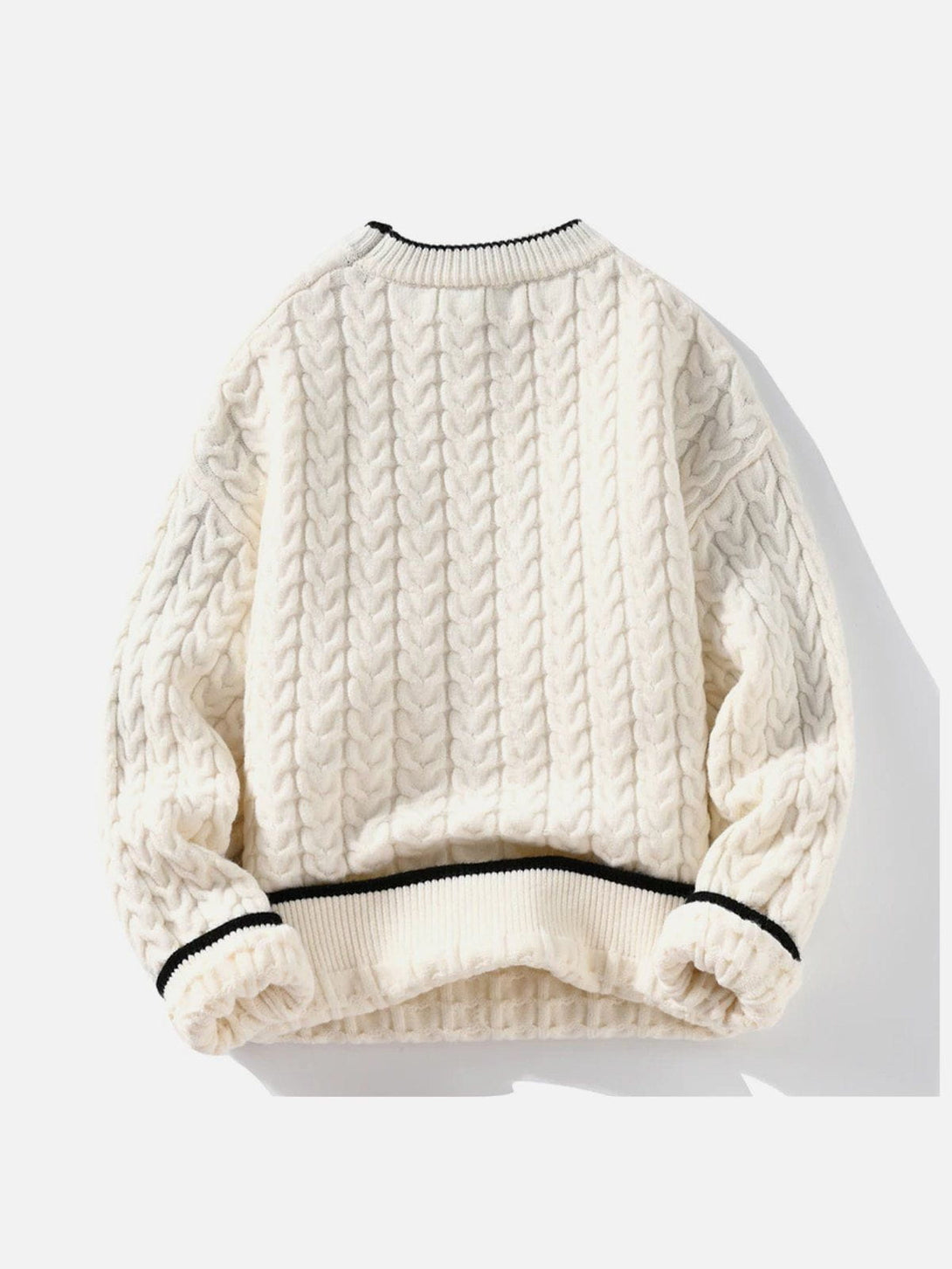 TALISHKO - Twist Patchwork Knit Sweater - streetwear fashion, outfit ideas - talishko.com
