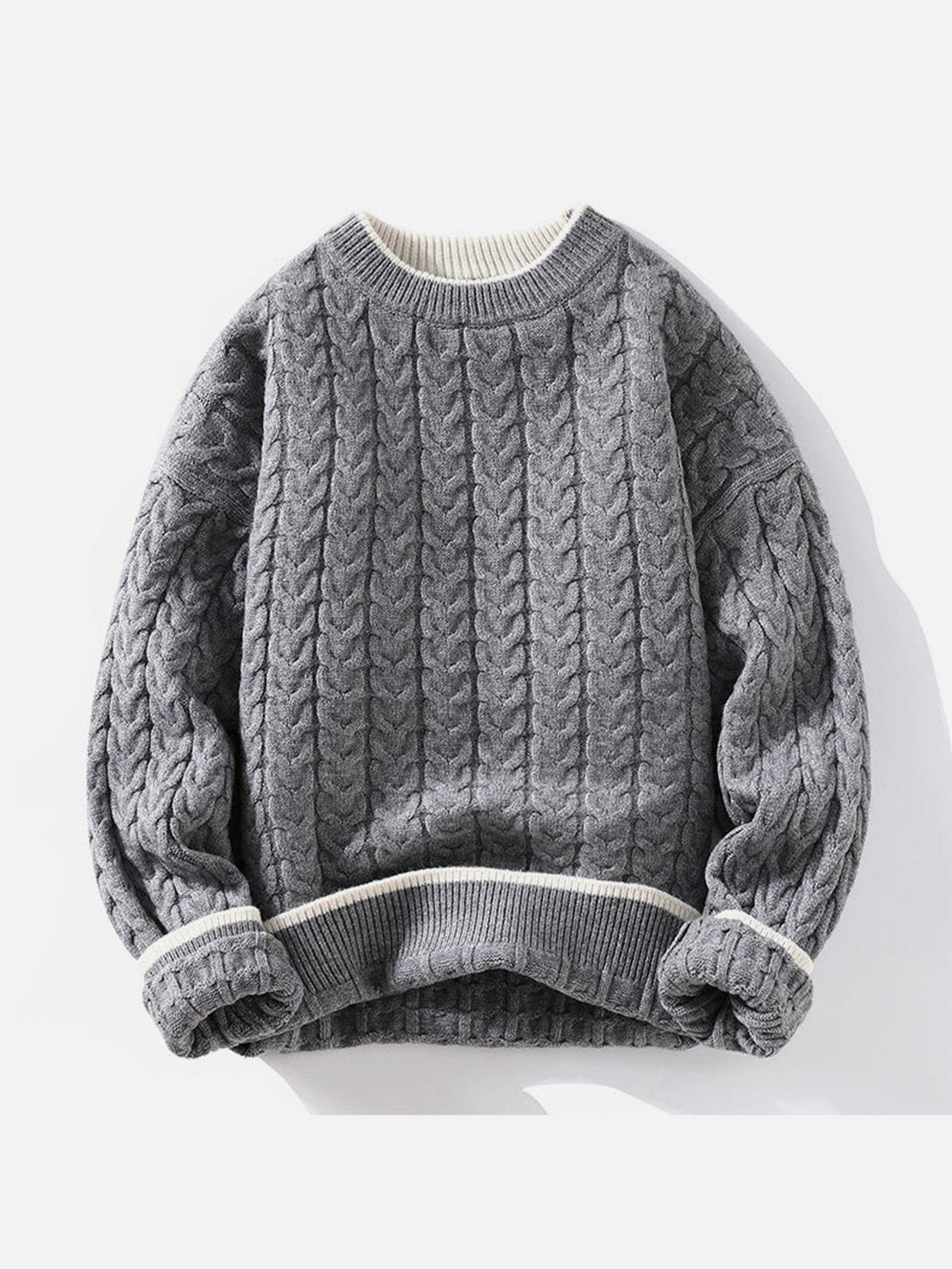 TALISHKO - Twist Patchwork Knit Sweater - streetwear fashion, outfit ideas - talishko.com