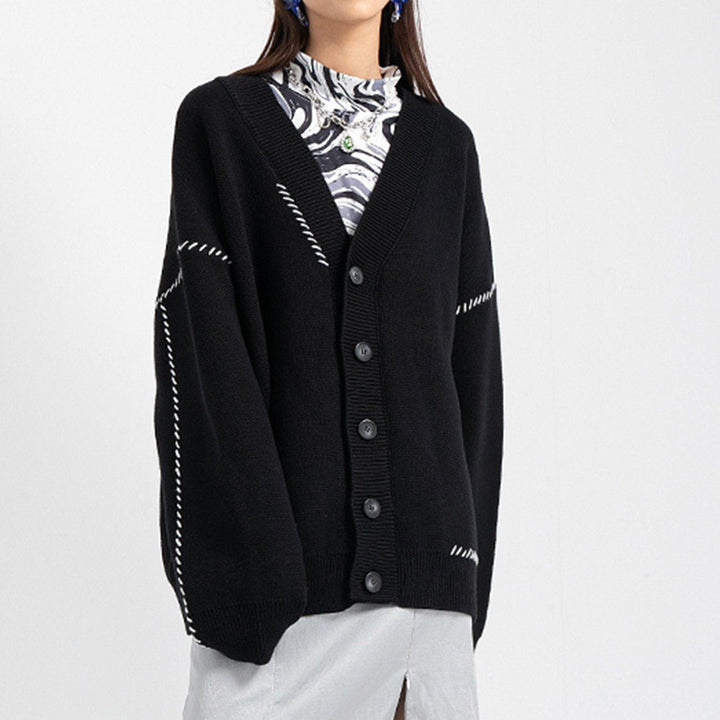 TALISHKO - Vintage Button-up Top Knit Sweater - streetwear fashion, outfit ideas - talishko.com