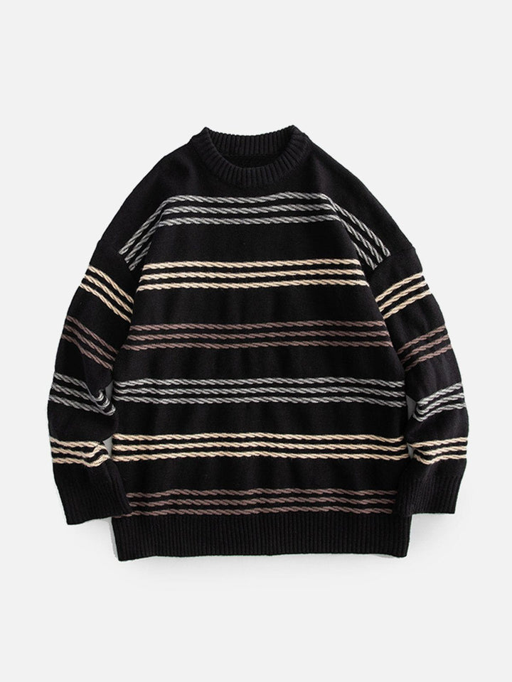 TALISHKO - Vintage Colorful Stripe Sweater - streetwear fashion, outfit ideas - talishko.com