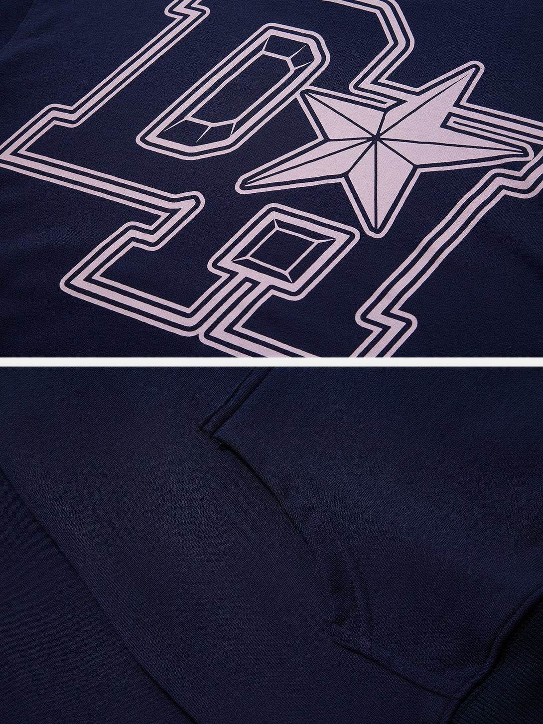 TALISHKO - Vintage "DH" Print Hoodie - streetwear fashion, outfit ideas - talishko.com