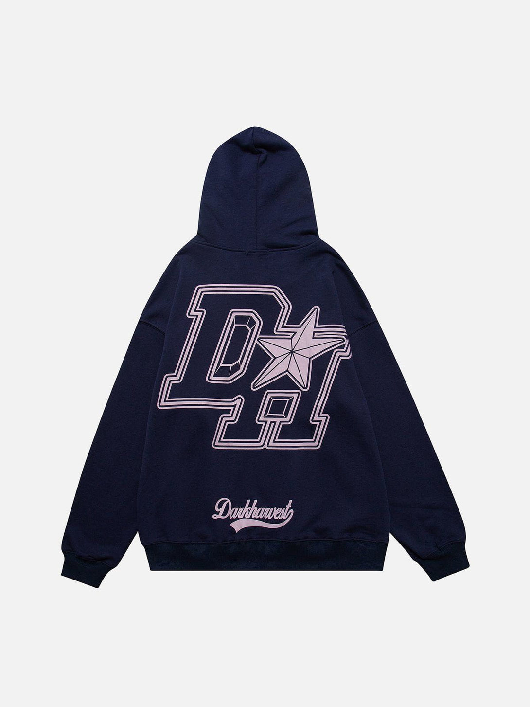 TALISHKO - Vintage "DH" Print Hoodie - streetwear fashion, outfit ideas - talishko.com