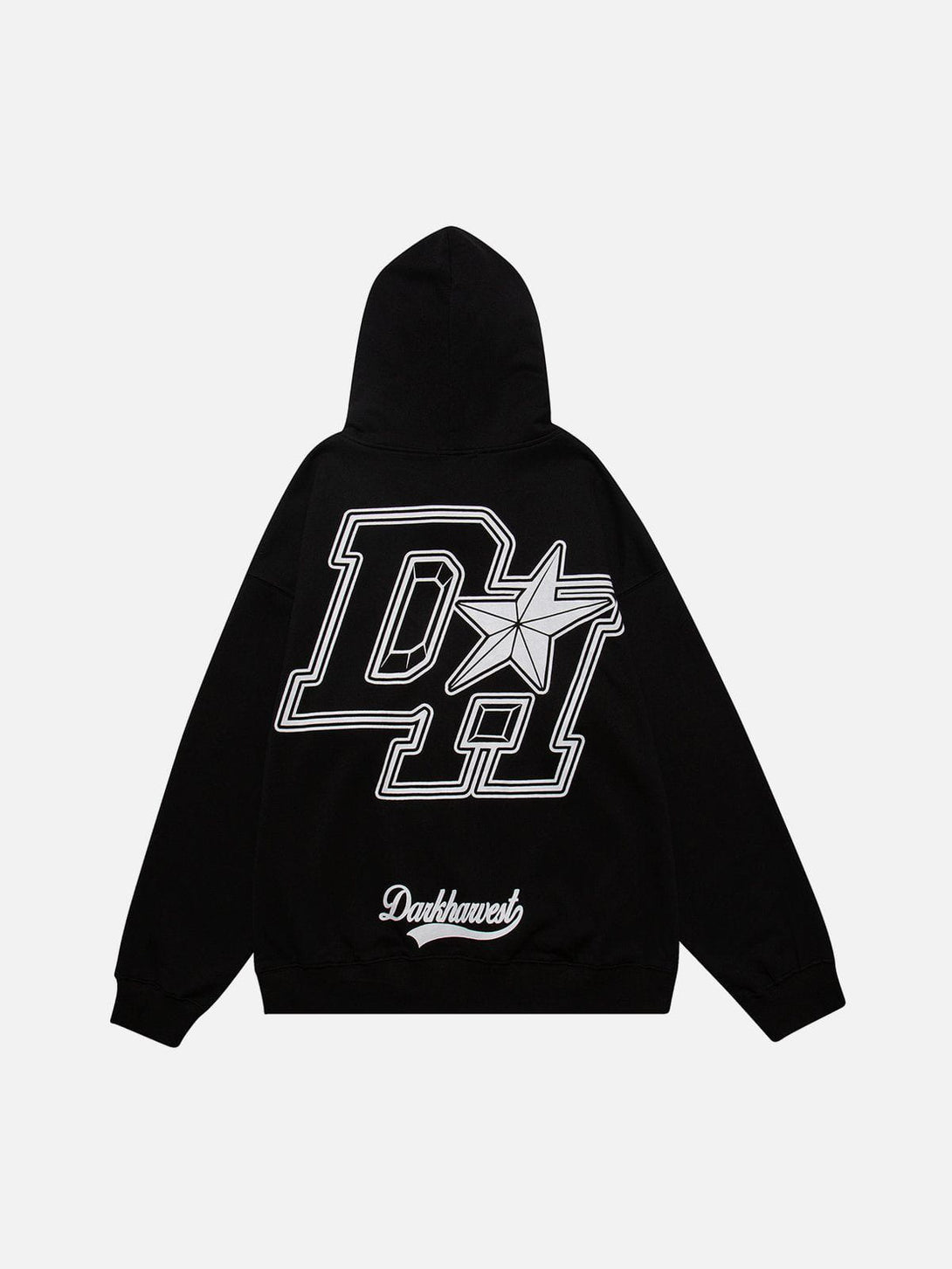 TALISHKO - Vintage "DH" Print Hoodie - streetwear fashion, outfit ideas - talishko.com