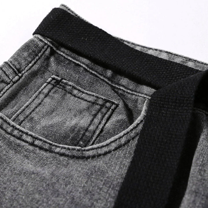 TALISHKO - Vintage Distressed Right Angle Jeans - streetwear fashion, outfit ideas - talishko.com