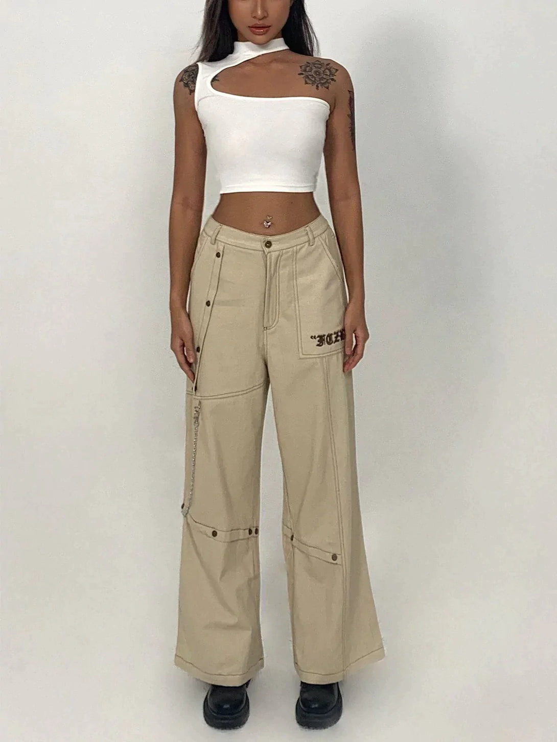 TALISHKO - Vintage Embroidery Jeans - streetwear fashion, outfit ideas - talishko.com