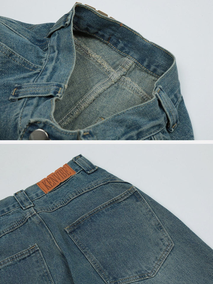 TALISHKO™ - Vintage Folded Jeans streetwear fashion - talishko.com