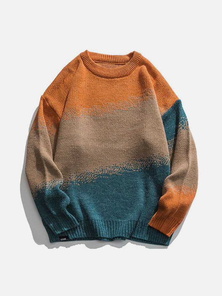 TALISHKO - Vintage Gradient Knit Sweater - streetwear fashion, outfit ideas - talishko.com