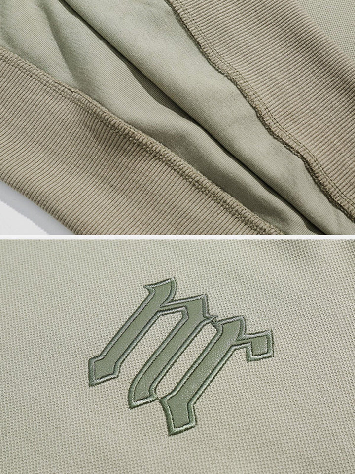 TALISHKO - Vintage Letter Embroidery Hoodie - streetwear fashion, outfit ideas - talishko.com
