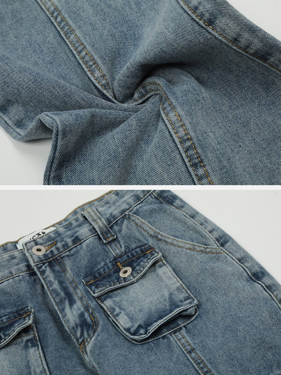 TALISHKO - Vintage Multi Pocket Jeans - streetwear fashion, outfit ideas - talishko.com