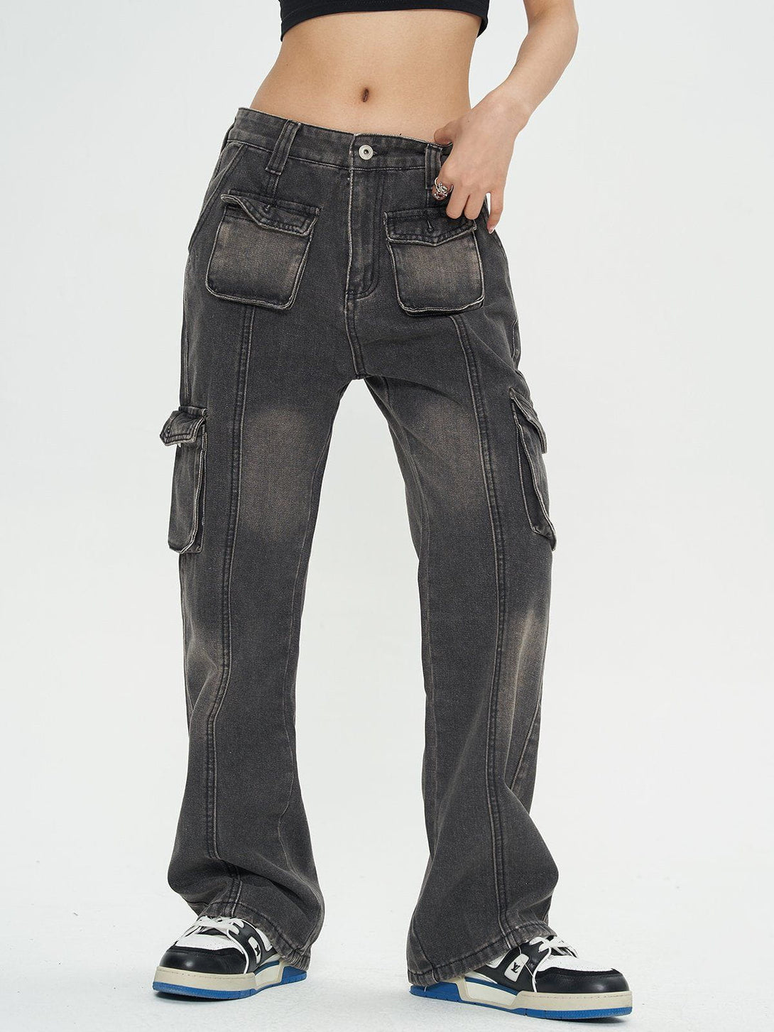 TALISHKO - Vintage Multi Pocket Jeans - streetwear fashion, outfit ideas - talishko.com