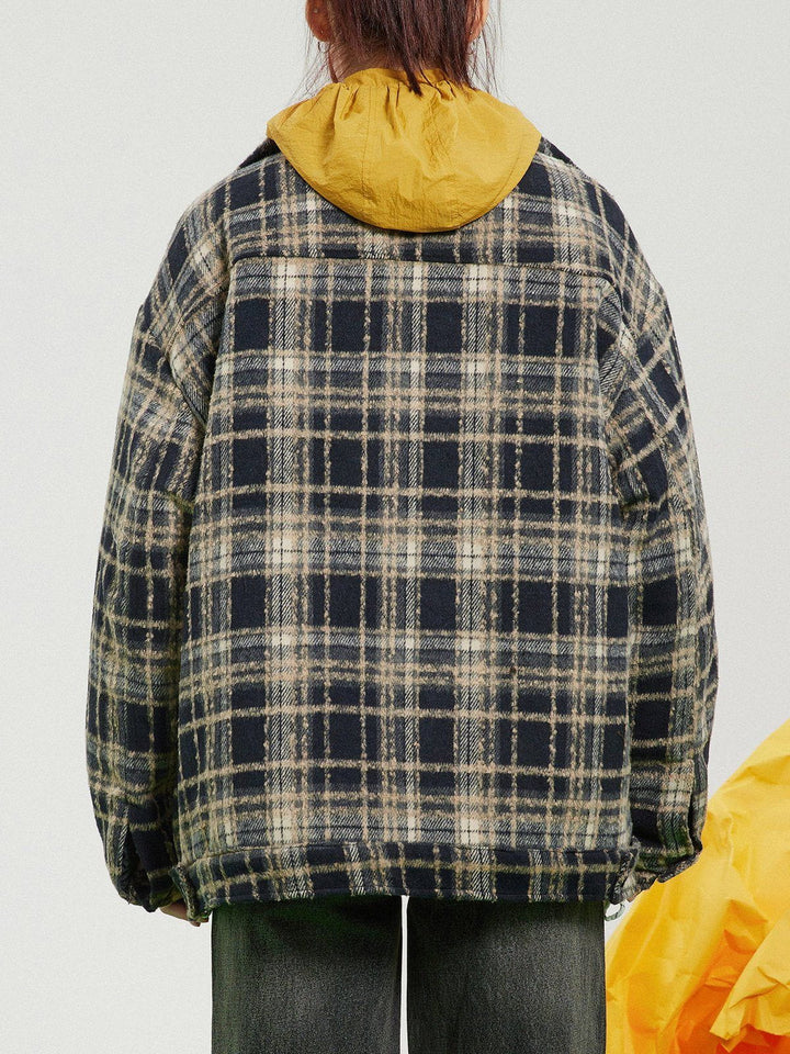 TALISHKO - Vintage PLAID Winter Coat - streetwear fashion, outfit ideas - talishko.com