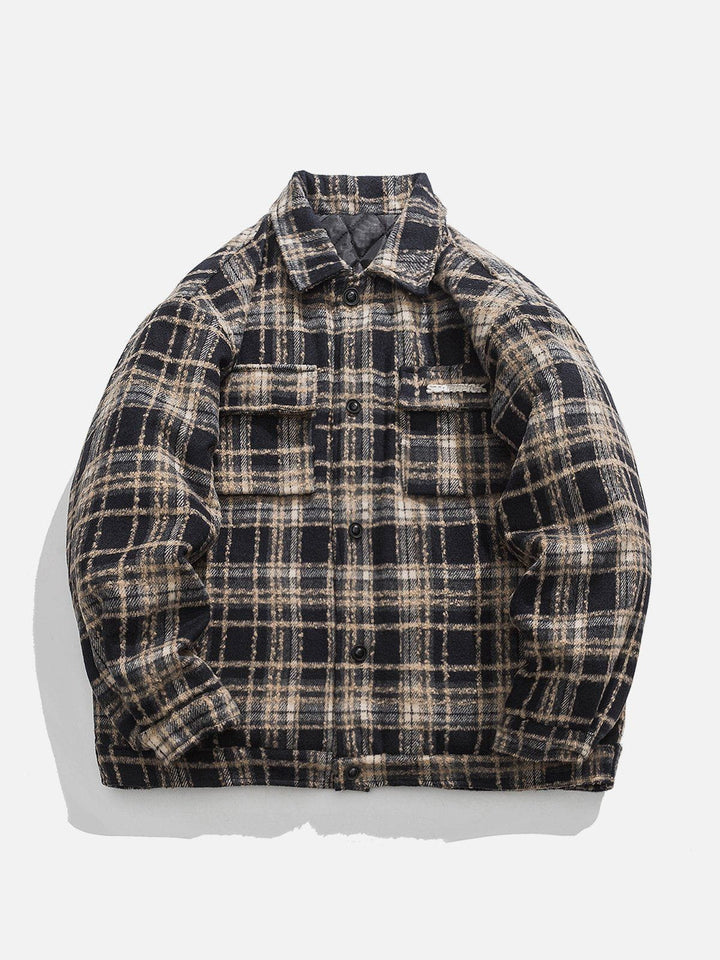 TALISHKO - Vintage PLAID Winter Coat - streetwear fashion, outfit ideas - talishko.com