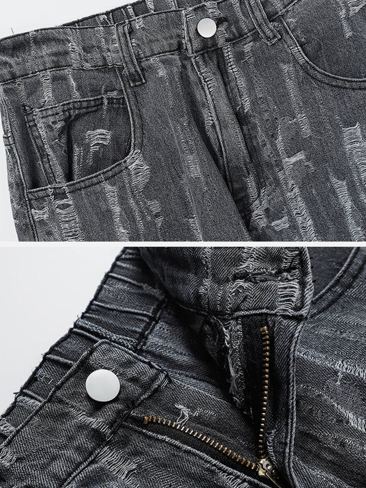 TALISHKO - Vintage Scratched Jeans - streetwear fashion, outfit ideas - talishko.com