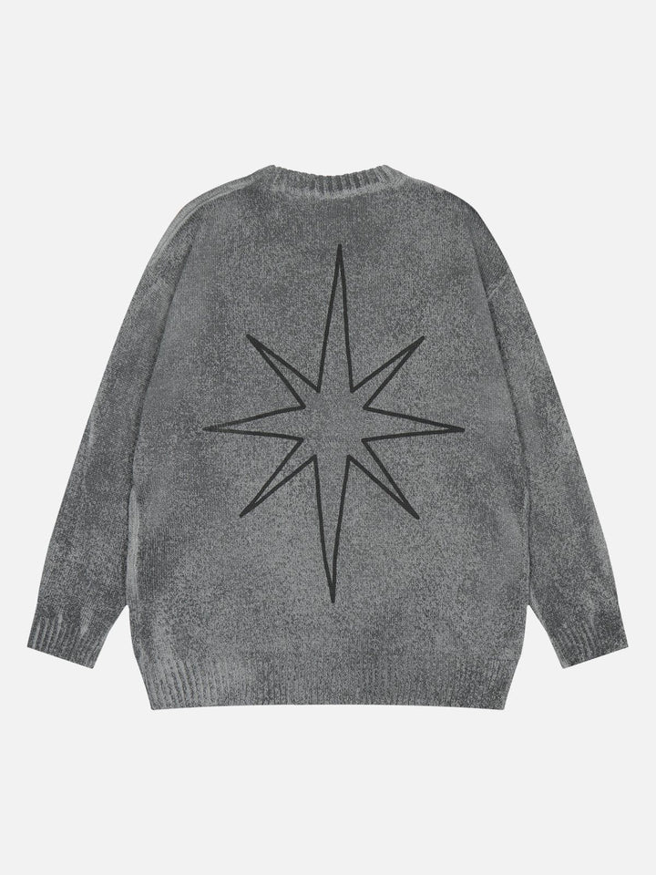TALISHKO - Vintage Sepia Style Star Sweater - streetwear fashion, outfit ideas - talishko.com