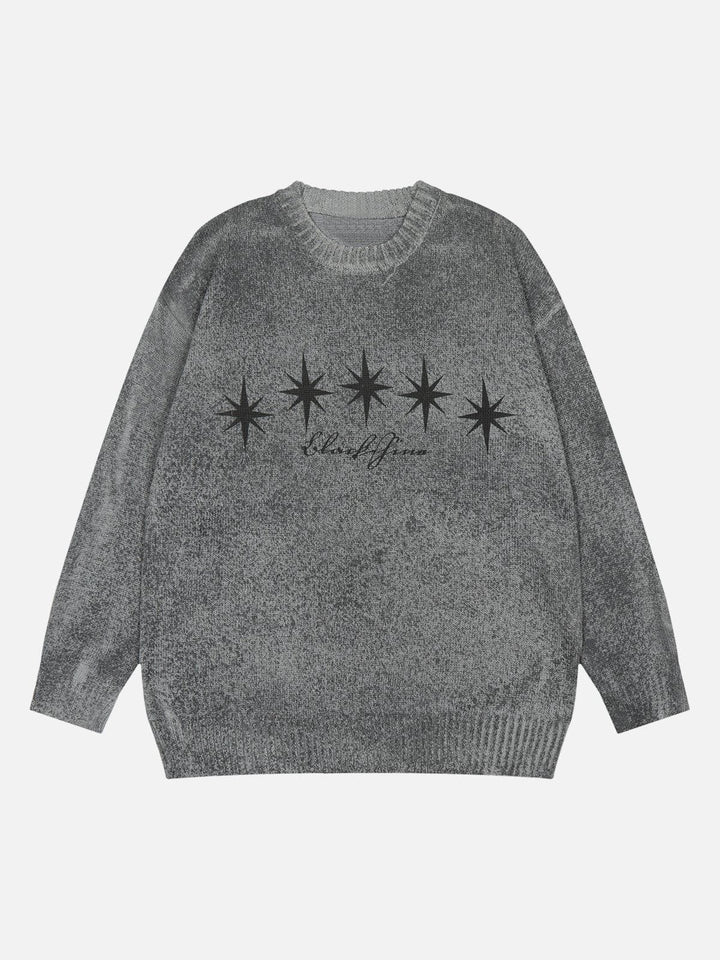 TALISHKO - Vintage Sepia Style Star Sweater - streetwear fashion, outfit ideas - talishko.com