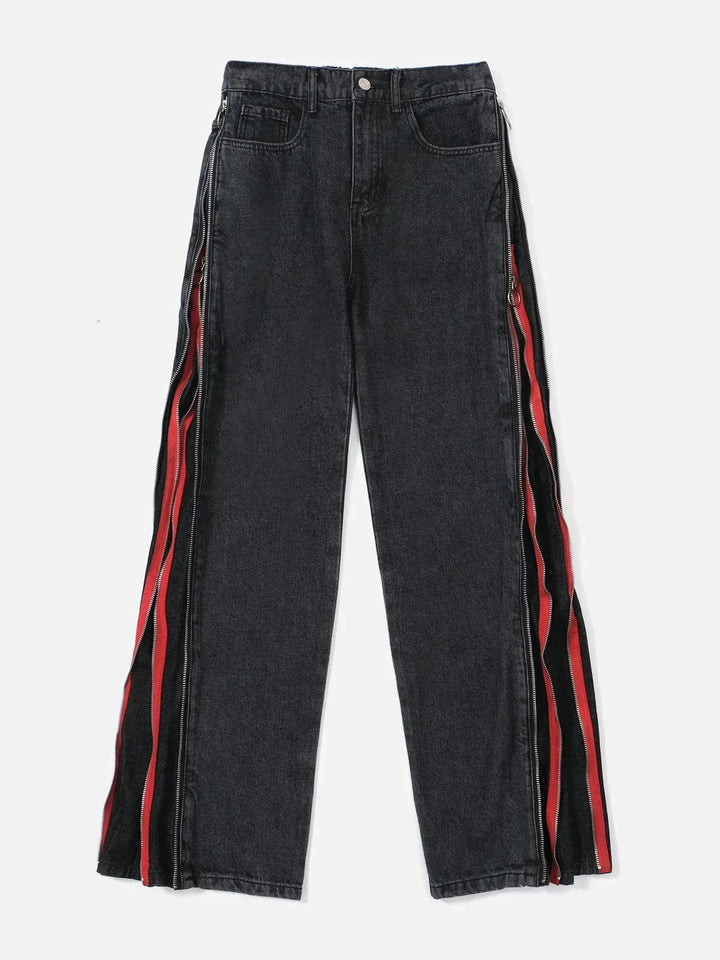 TALISHKO - Vintage Side Zipper Jeans - streetwear fashion, outfit ideas - talishko.com