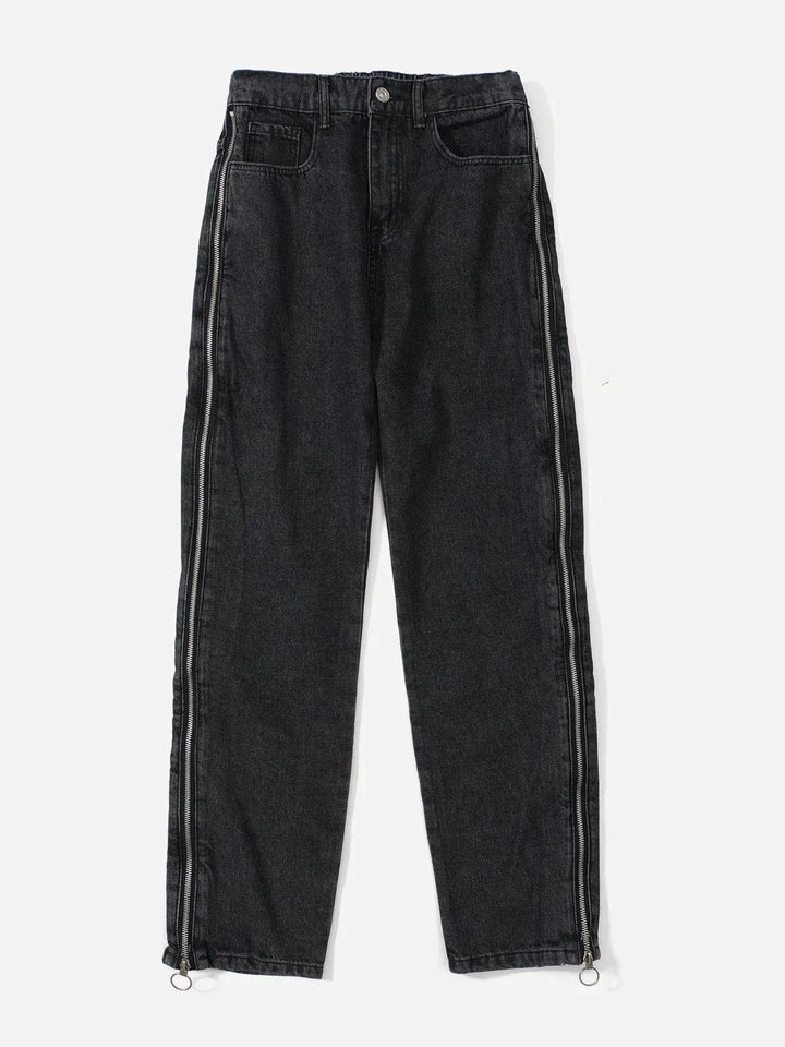 TALISHKO - Vintage Side Zipper Jeans - streetwear fashion, outfit ideas - talishko.com