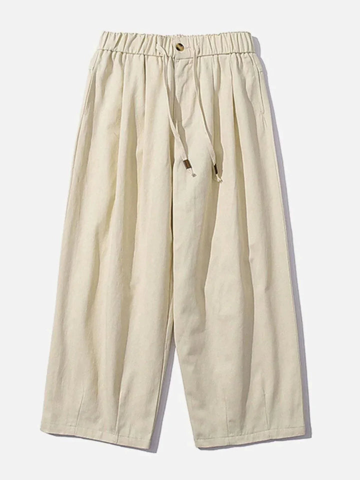 TALISHKO - Vintage Solid Color Drawstring Pants - streetwear fashion, outfit ideas - talishko.com