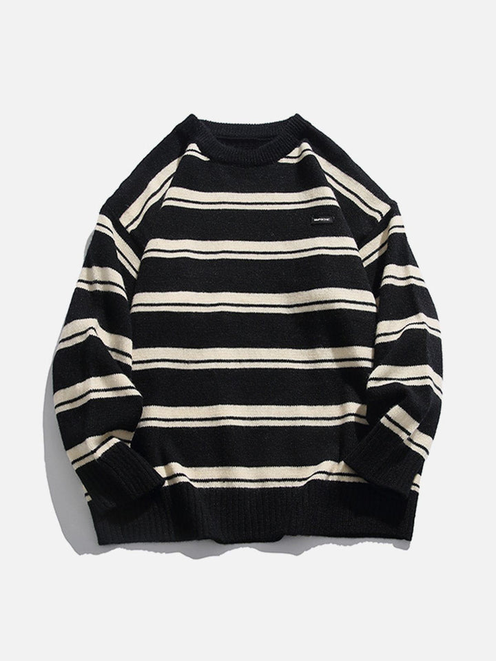 TALISHKO - Vintage Stripe Patchwork Sweater