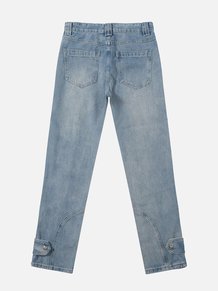 TALISHKO - Vintage Washed Split Jeans - streetwear fashion, outfit ideas - talishko.com
