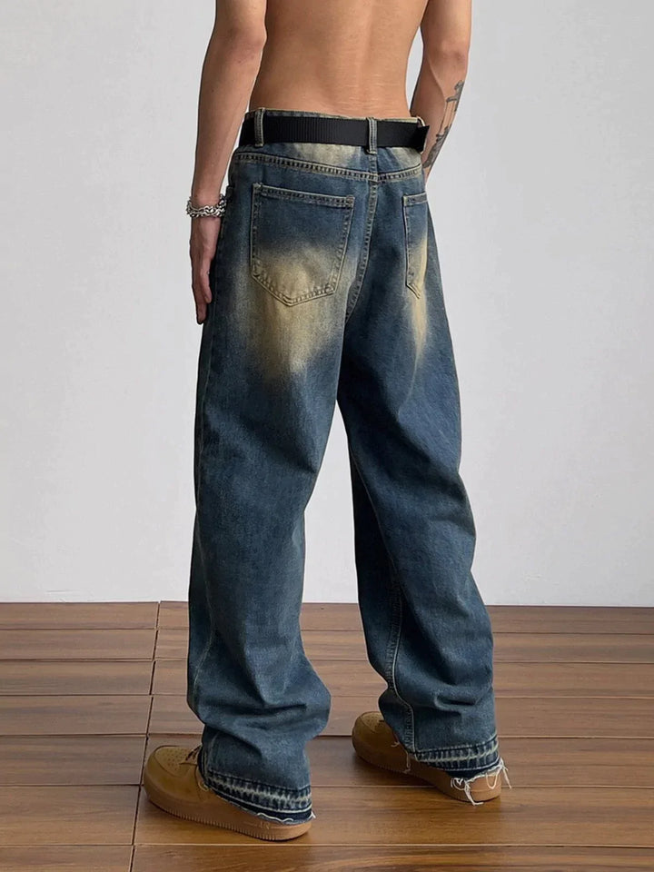 TALISHKO - Washed High Rise Jeans - streetwear fashion, outfit ideas - talishko.com