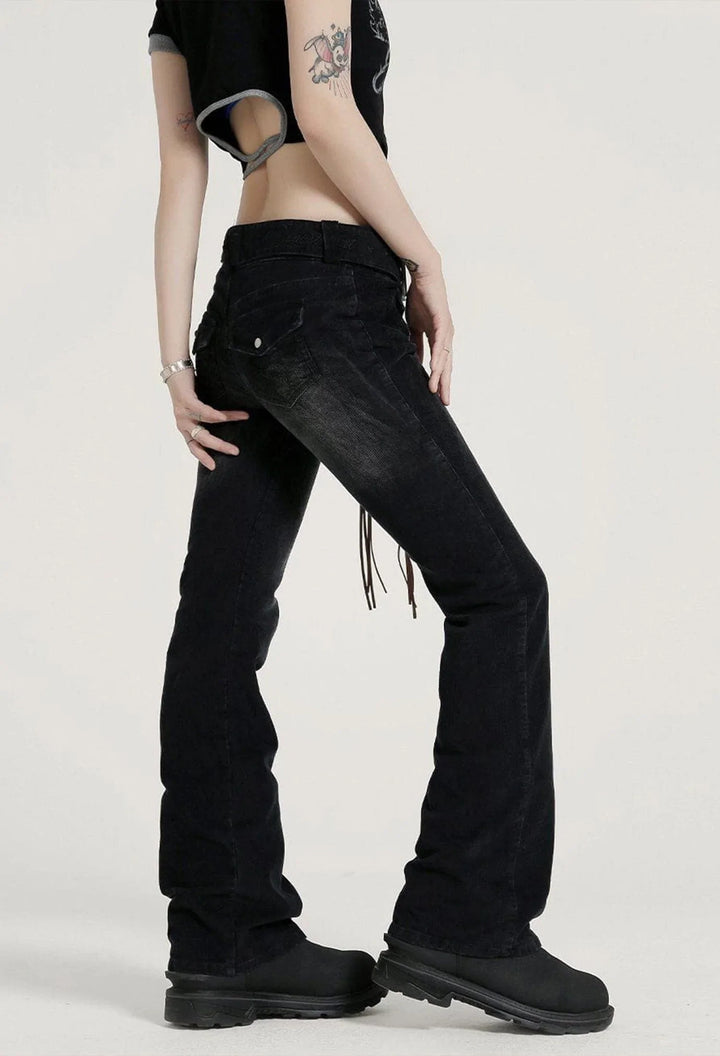 TALISHKO - Washed Old Lace Slim Fit Jeans - streetwear fashion, outfit ideas - talishko.com