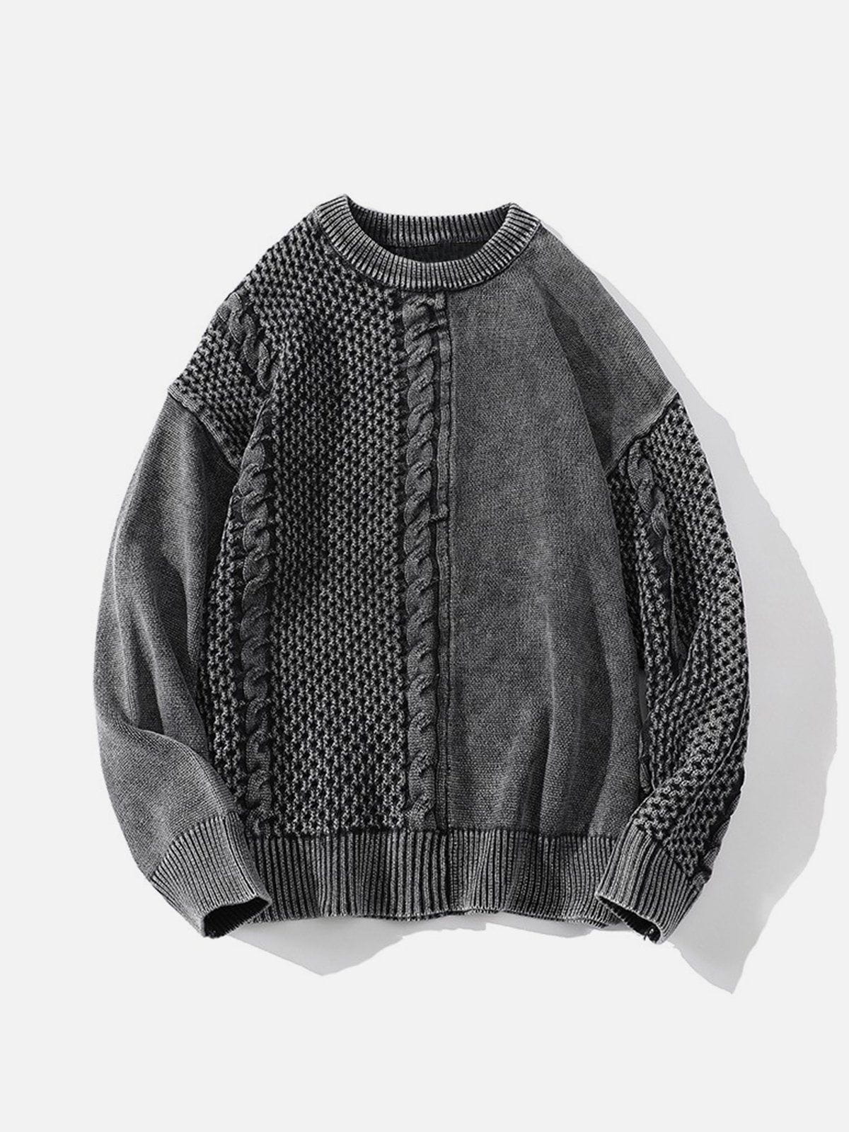 TALISHKO - Washed Weave Design Sweater