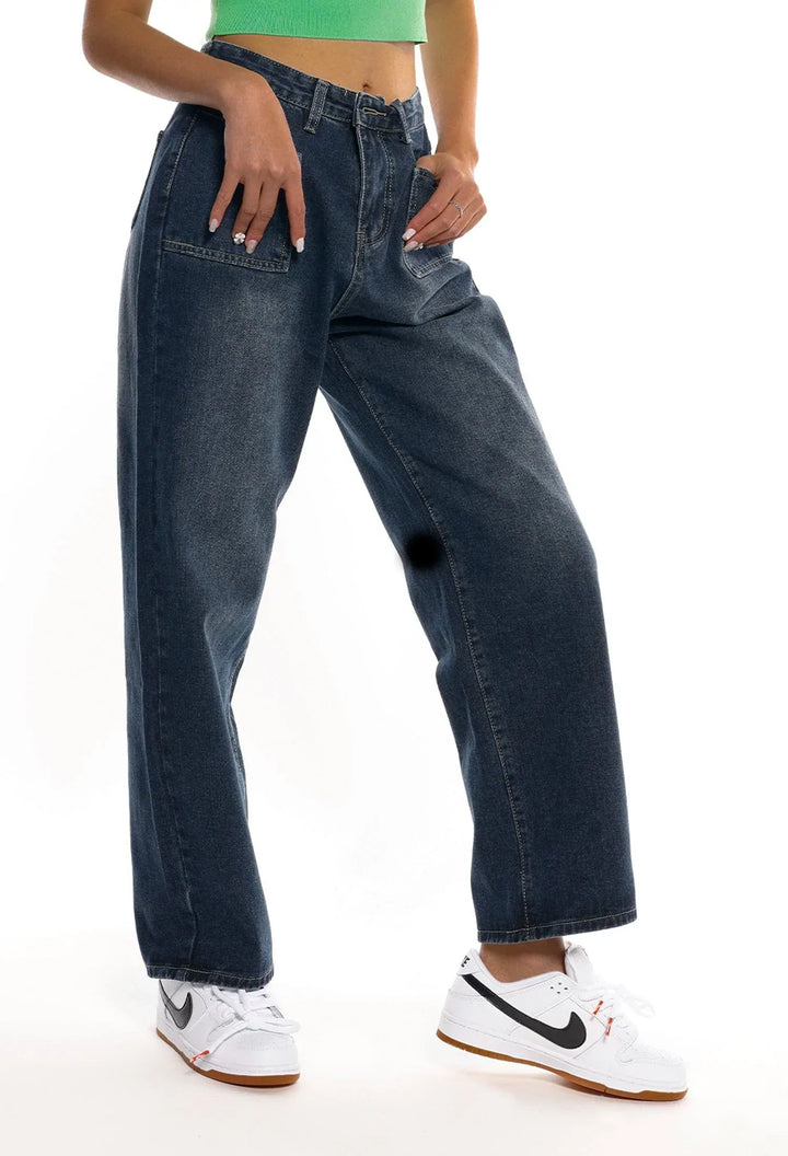 TALISHKO™ - Wide Leg Straight Jeans streetwear fashion - talishko.com